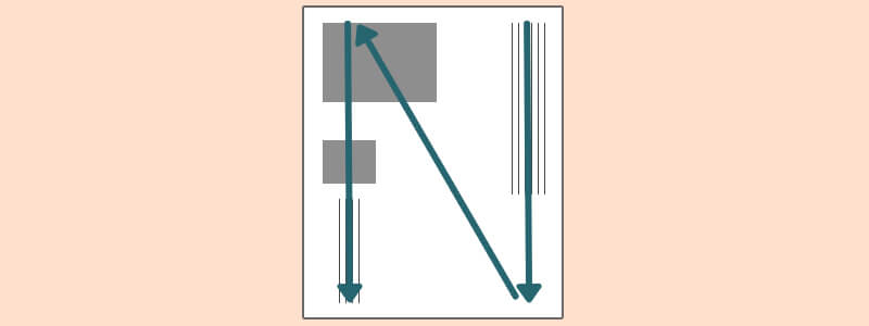 デザインにおける視線誘導：N型